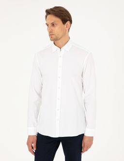 Рубашка Pierre Cardin Slim Fit белая