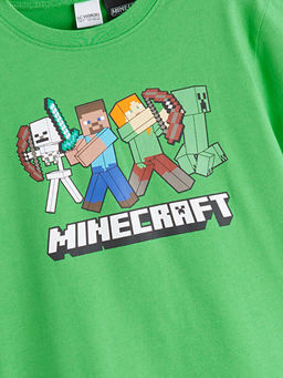 Minecraft Bask?l? Erkek ?ocuk ?ortlu Pijama Tak?m?