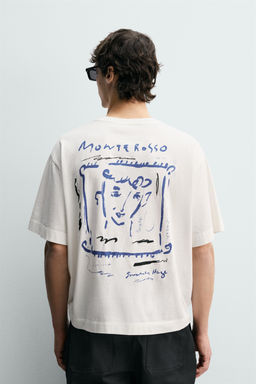 CAMISETA ESTAMPADOS CONTRASTE / Blanco