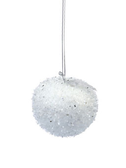 Ёлочные игрушки 6 шт. Яблочко 55 см, белый - Зимнее волшебство фото 6