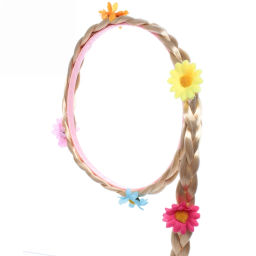 Цена за 2 шт. Ободок карнавальный с косичкой "Цветочный рай"