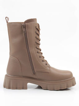 04-PAX33-2Z DK. BEIGE Ботинки зимние женские (натуральная кожа, 100% шерсть)