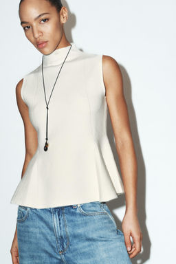 KNIT PEPLUM TOP - Zara фото 10