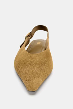 TWO-TONE LEATHER SLINGBACK SHOES - Zara фото 4