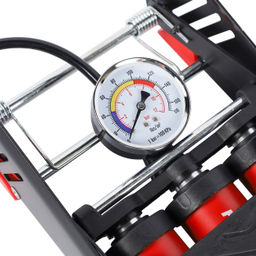 Насос ножной с манометром COMIRON FUJIN 3, стальная рама, стальной цилиндр Presta-Schrader-Dunlop, 8,3 бар. Три поршня. /уп 10 - Галеонтрейд фото 8