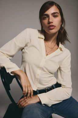 Camisa cropped de algod?n - H&m фото 3