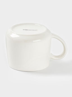 Кружка Доляна «Котик», 360 мл, керамика, белая, бирюзовая