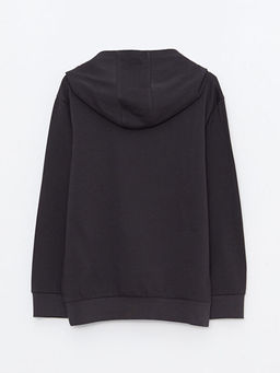 Kap??onlu Bask?l? Uzun Kollu Erkek ?ocuk Sweatshirt - Waikiki фото 2