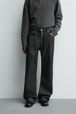 JEANS RELAXED FLARE FIT / Negro - Zara фото 2