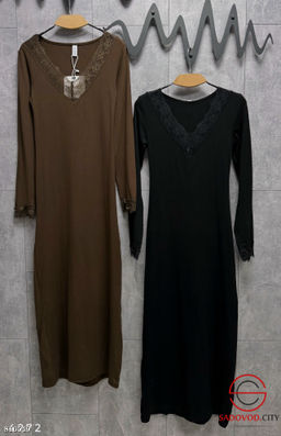 Платье с кружевом на манжете и на V вырезе - Bruno фото 3