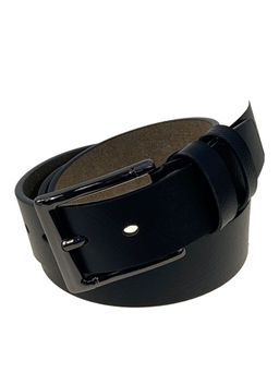 Мужской ремень из натуральной кожи, цвет черный