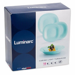 Столовый набор 18 предметов КАРИН ЛАЙТ ТЮРКУАЗ арт.P7628 /Люминарк/ - Luminarc фото 3