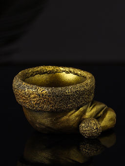 Подсвечник на 1 свечу Колпак 9?7?5 см, гипс под золото