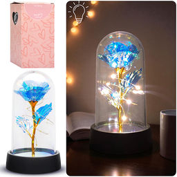 Светильник "Волшебный цветок" в коробке (синий)