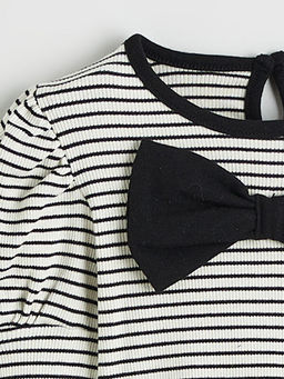 Fiyonk G?r?n?ml? K?z Bebek Bluz ve Pantolon