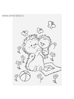 Цена за 10 шт. Наклейки детские бумажные «Лесные животные», c раскраской на обороте, 11 х 15.5 см