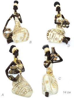 Статуэтка Африканка 14 см / 26226E /уп 48/