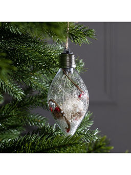 Ёлочный шар Снежные нити, 5 LED, от батареек, свечение тёплое белое - Luazon lighting фото 10