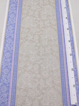 Холст полотенечный жаккард Летний цв.синий/сиреневый, ш.0.5м, лен-30%, хлопок-70%, 210гр/кв.м - Купава фото 2