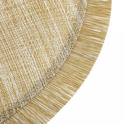 Салфетка под горячее (термосалфетка) Бохо д38см, с бахромой, оливковый меланж (Китай) - Домашняя мода фото 2