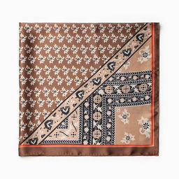 Платок женский MINAKU 70*70 см, коричневый  фото 3