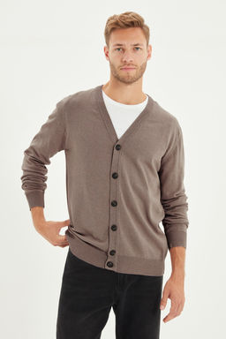TRENDYOL MAN Vizon Slim Fit Pamuklu V Yaka Dugmeli H?rka TMNAW21HI0274 - Trendyolmilla фото 2