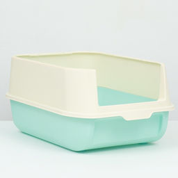 Туалет закрытый, 36×51×34 см, с откидным верхом, пластик, голубой