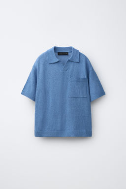 POLO PUNTO R?STICO BOLSILLO / Azul?n - Zara фото 2