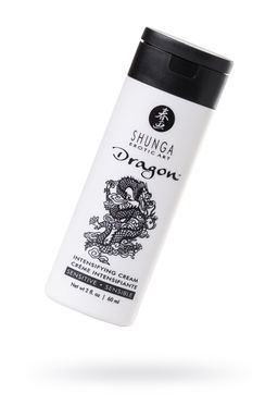Интимный крем-лубрикант для мужчин Shunga Дракон Сенситив (Dragon), эффект ледяного огня, 60 мл