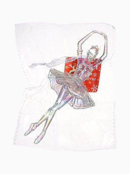 Цена за 2 шт. Ёлочная игрушка «Зимнее волшебство. Балерина пышная юбка перелив» пластик, 17×7.5 см, прозрачный