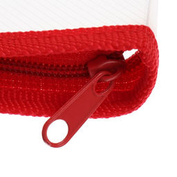 Папка пластиковая А4, 325 х 230 х 25 мм, молния вокруг, Calligrata Офис, ПМ-А4-01, 0.5 мм, прозрачная, красная  фото 3