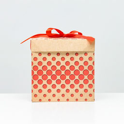 Цена за 12 шт. Коробка Самосборная Горошек крафт 15х15х15 см - Simaland фото 2