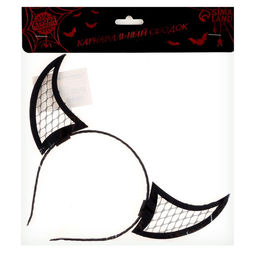 Ободок для волос карнавальный «Чёртик», чёрный