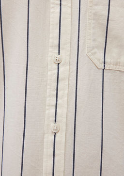 Cizgili Lacivert Gomlek - Mavi фото 6