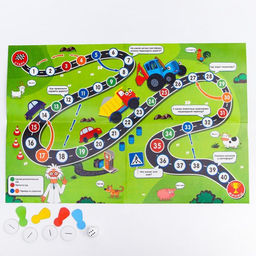 Цена за 2 шт. Настольная игра-бродилка Синий трактор  фото 3