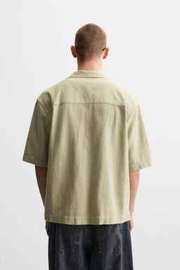 EMBROIDERED TEXTURED WEAVE SHIRT - Zara фото 3