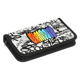Пенал школьный, 1 секция, 11.5×20.5×3 см «Граффити»