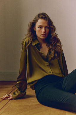 Camisa oversize de sat?n - H&m фото 5