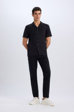 Yazl?k Jogger Pantolon Slim Fit Dar Kesim Duz Paca Pamuklu Cepli