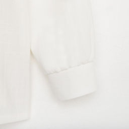 Рубашка для девочки KAFTAN с розовым бантом, белая, размер 36 (134-140 см)