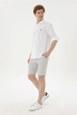 Мужские серые тканые шорты - U.s. polo assn фото 3