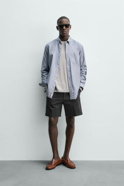 BERMUDA CHINO REGULAR FIT / Marino