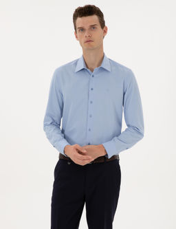 Mavi Slim Fit Uzun Kollu G_mlek