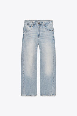 TRF OVERSIZED SHIFTED SEAM MID-WAIST JEANS - Zara фото 7