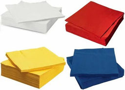 Салфетки БЕЛЫЙ КОТ 24х24см уп.50шт Цветные