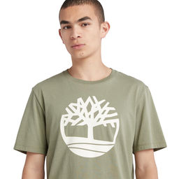 Футболка Timberland T-Shirt Kennebec River Tree Logo Regular оливковая  фото 6