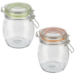 Банка стеклянная BRAVO, объем 1000 мл, с бугельным замком арт.007252 /Mallony/