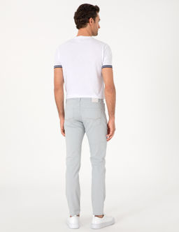 Buz Mavisi Slim Fit Pamuk Kar___ml_ Jean Pantolon