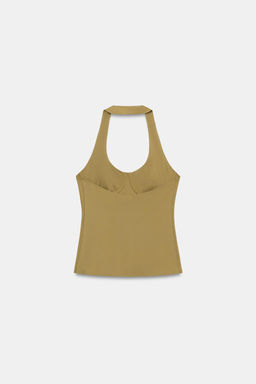 TOP HALTER POLIAMIDA / Oliva - Zara фото 6