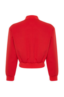 TRENDYOLMILLA Ekru Crop Ince Bomber Mont TWOSS24MO00032 фото 8